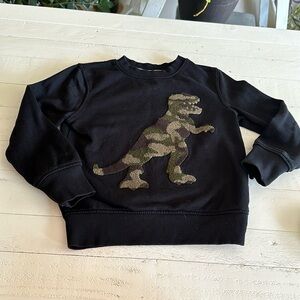 Size 6 black Joe dinosaur raised material sweatshirt
